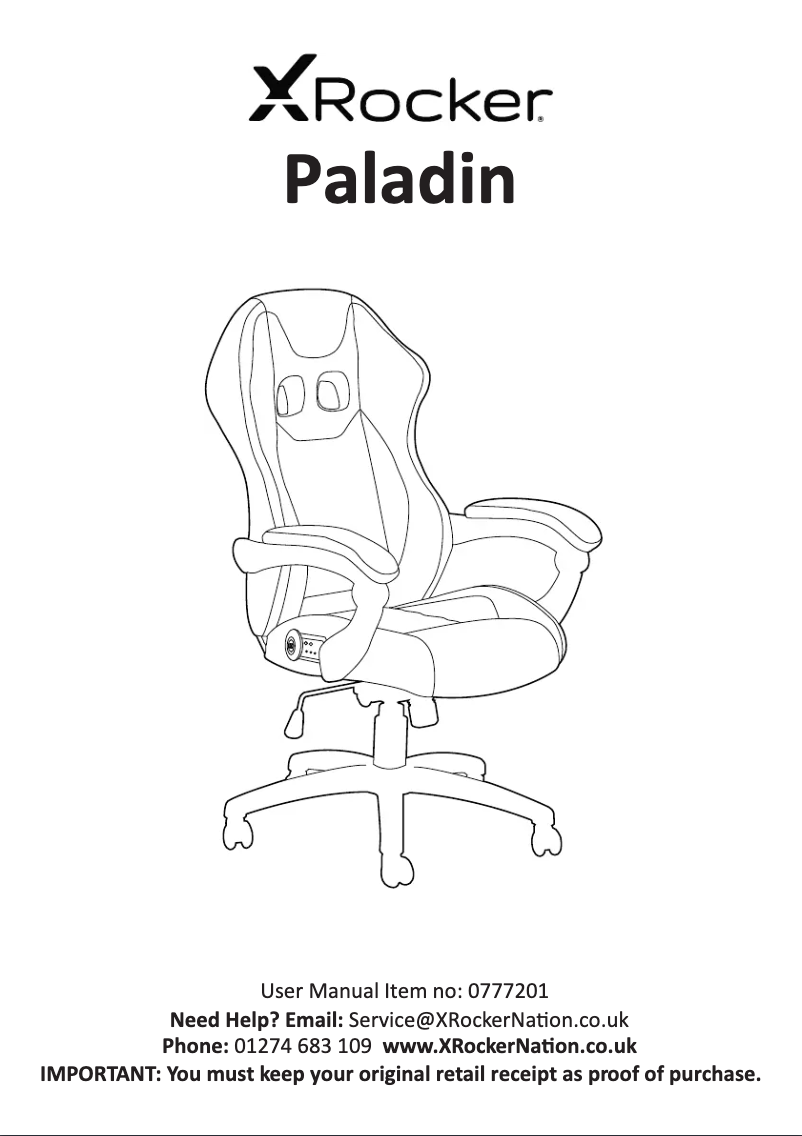 Image de la première page du manuel de l'appareil Paladin