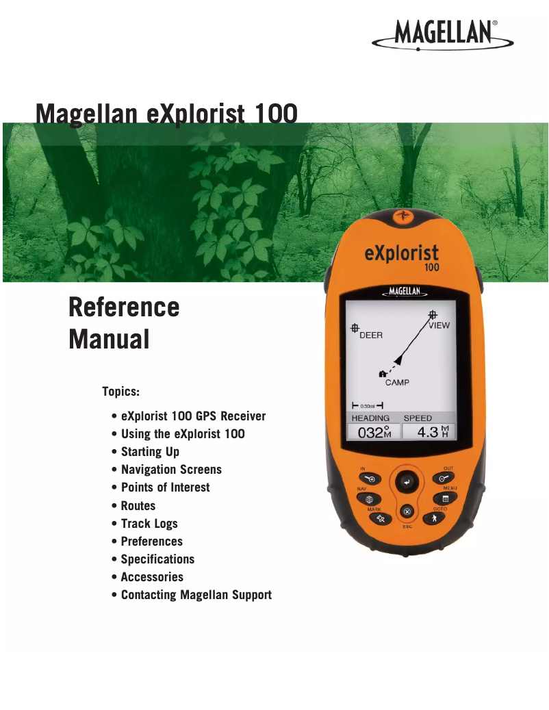 Page n°1 - Manuel utilisateur Magellan Explorist 100