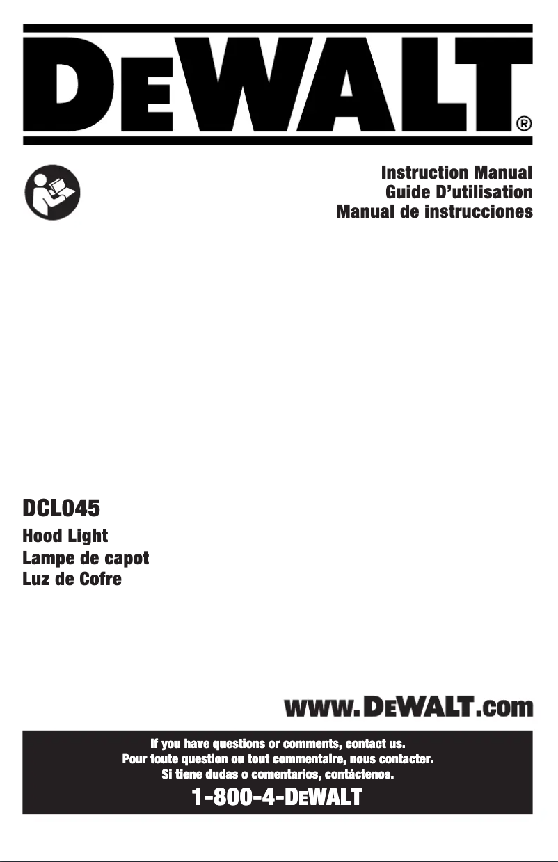 Page n°1 - Manuel utilisateur Black & Decker DCL045