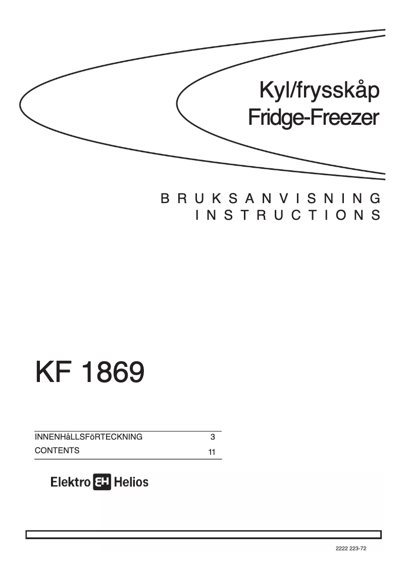 Page n°1 - Manuel utilisateur Elektro Helios KF1869