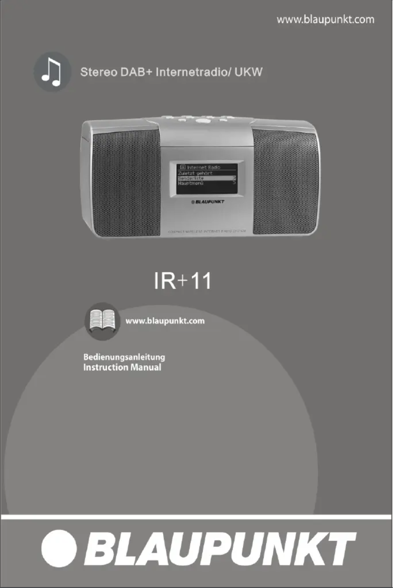 Page 1 de la notice Manuel utilisateur Blaupunkt IR+ 11
