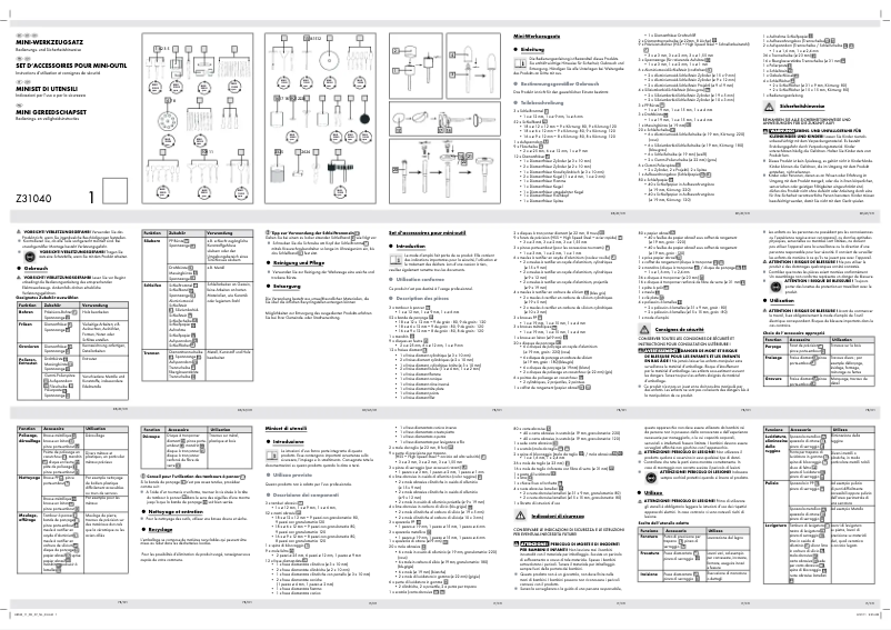 Page 1 de la notice Manuel utilisateur Powerfix Z31040