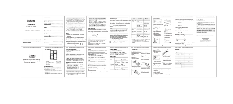 Page 1 de la notice Manuel utilisateur Galanz GLR76TWEE