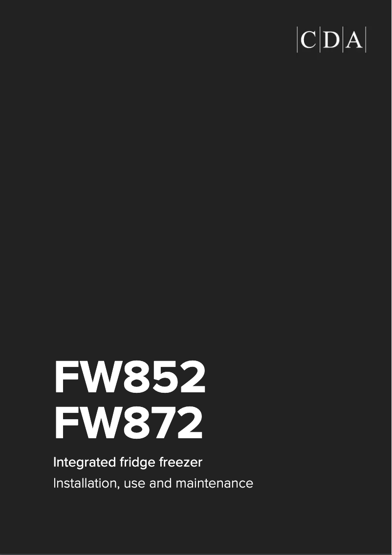 Page n°1 - Manuel utilisateur CDA FW872