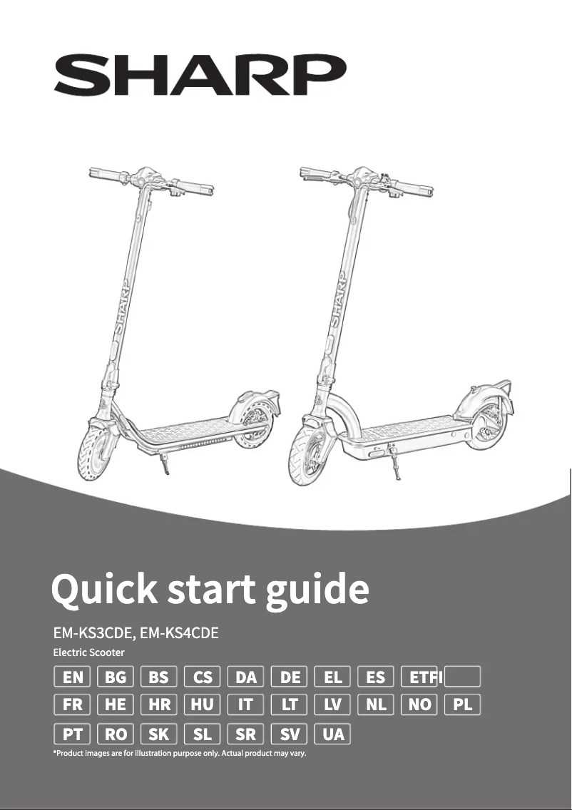 Page 1 de la notice Guide de démarrage rapide Sharp EM-KS3CDE