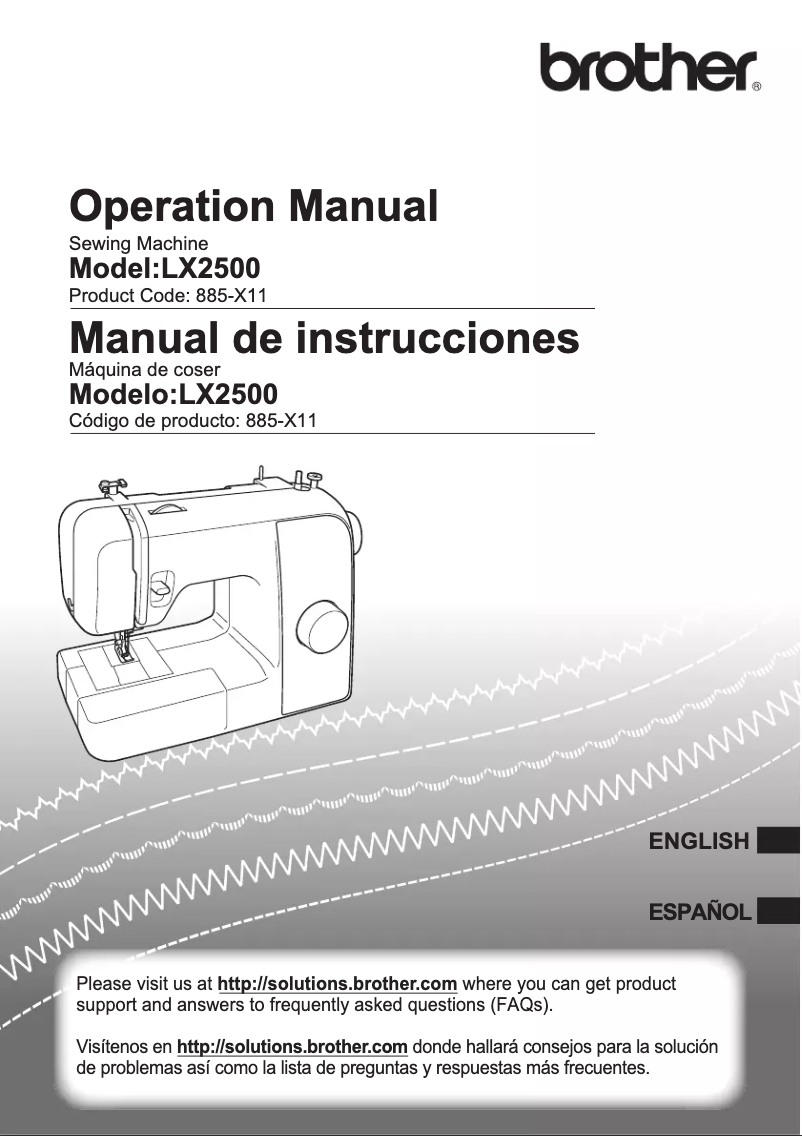Page 1 de la notice Manuel utilisateur Brother LX2500