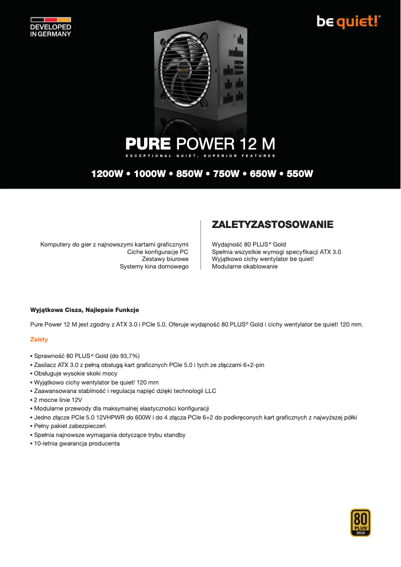 Image de la première page du manuel de l'appareil Pure Power 12 M