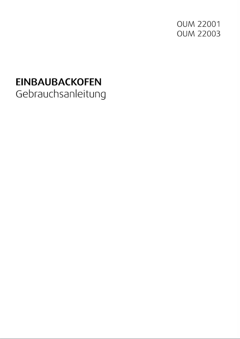 Page 1 de la notice Manuel utilisateur Beko OUM 22001