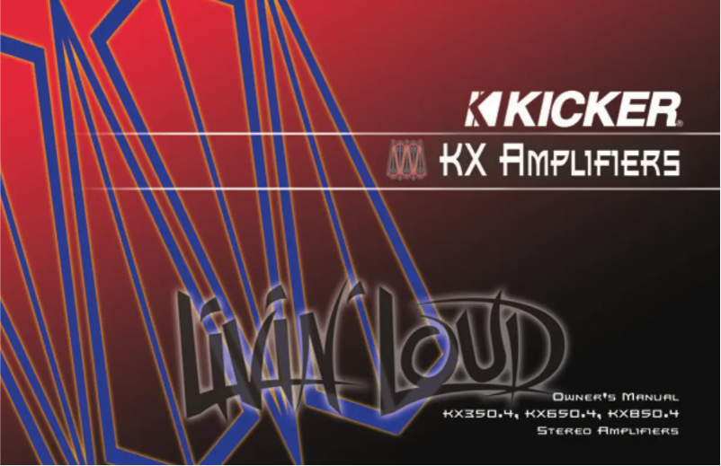 Página 1 del manual Manual de usuario Kicker KX850.4