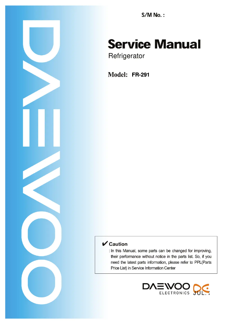 Image de la première page du manuel de l'appareil FR-291