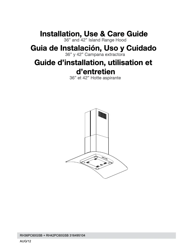 Image de la première page du manuel de l'appareil RH36PC60GS