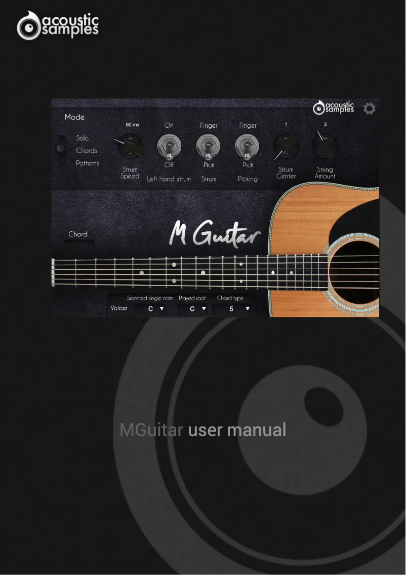 Imagen de la primera página del manual del dispositivo M Guitar