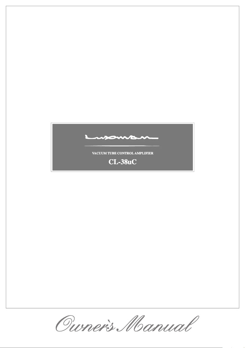 Page 1 de la notice Manuel utilisateur Luxman CL-38uC