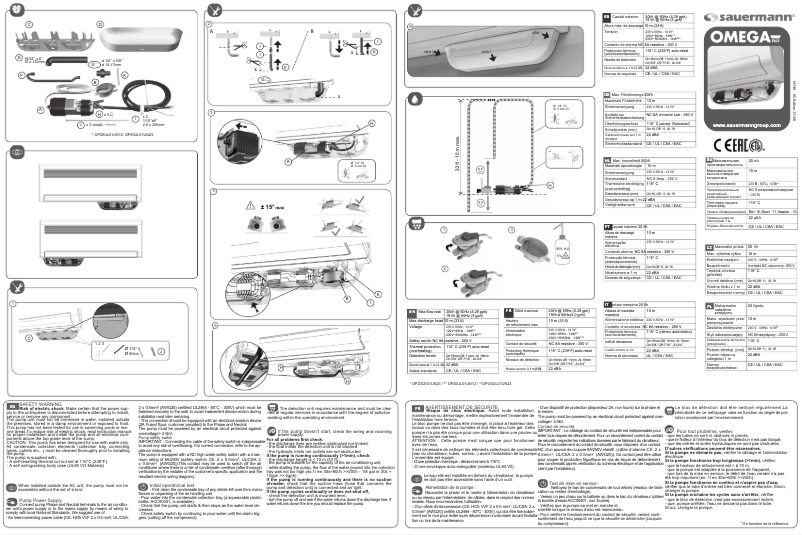 Page n°1 - Manuel utilisateur Sauermann Omega