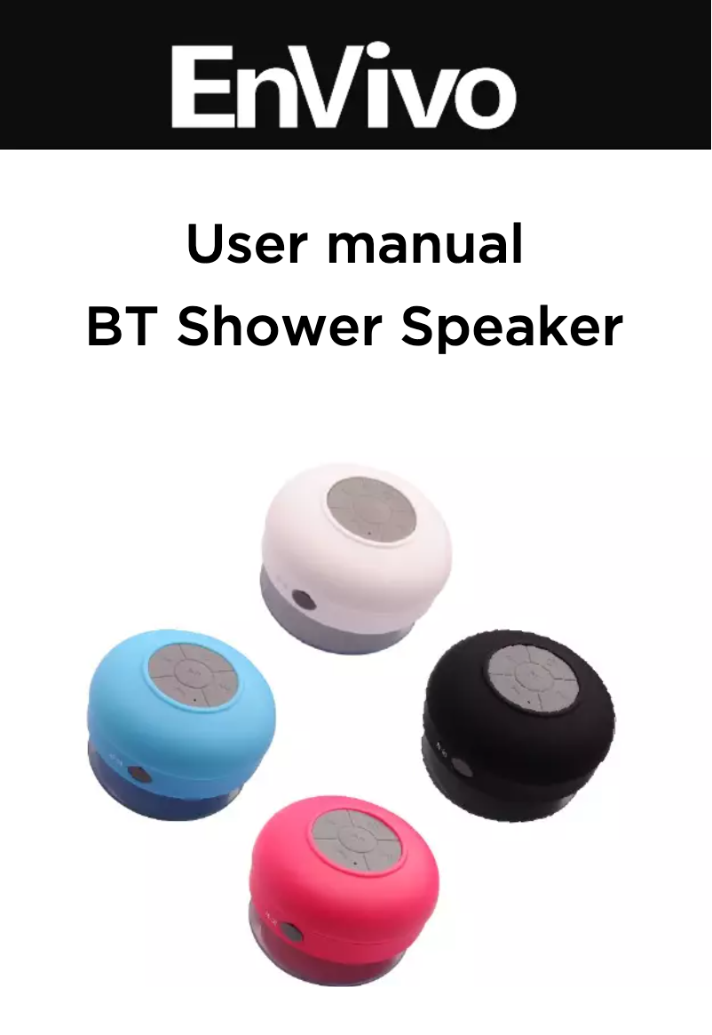 Page 1 de la notice Manuel utilisateur Envivo BT Shower Speaker 1359