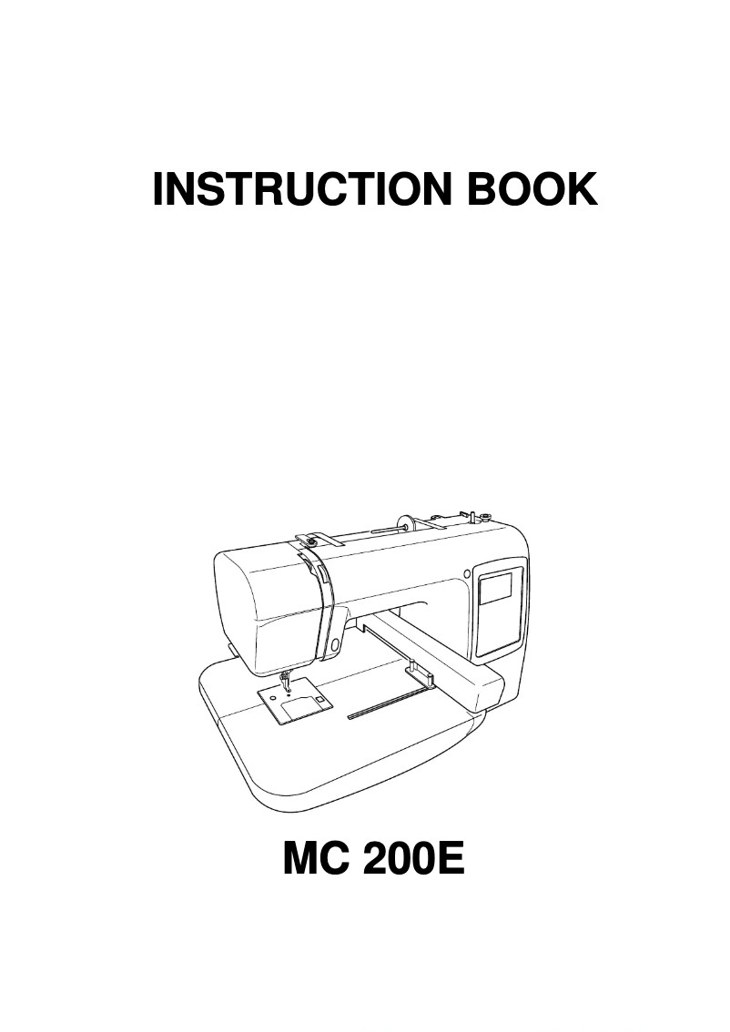 Page n°1 - Manuel utilisateur Janome Memory Craft 200E