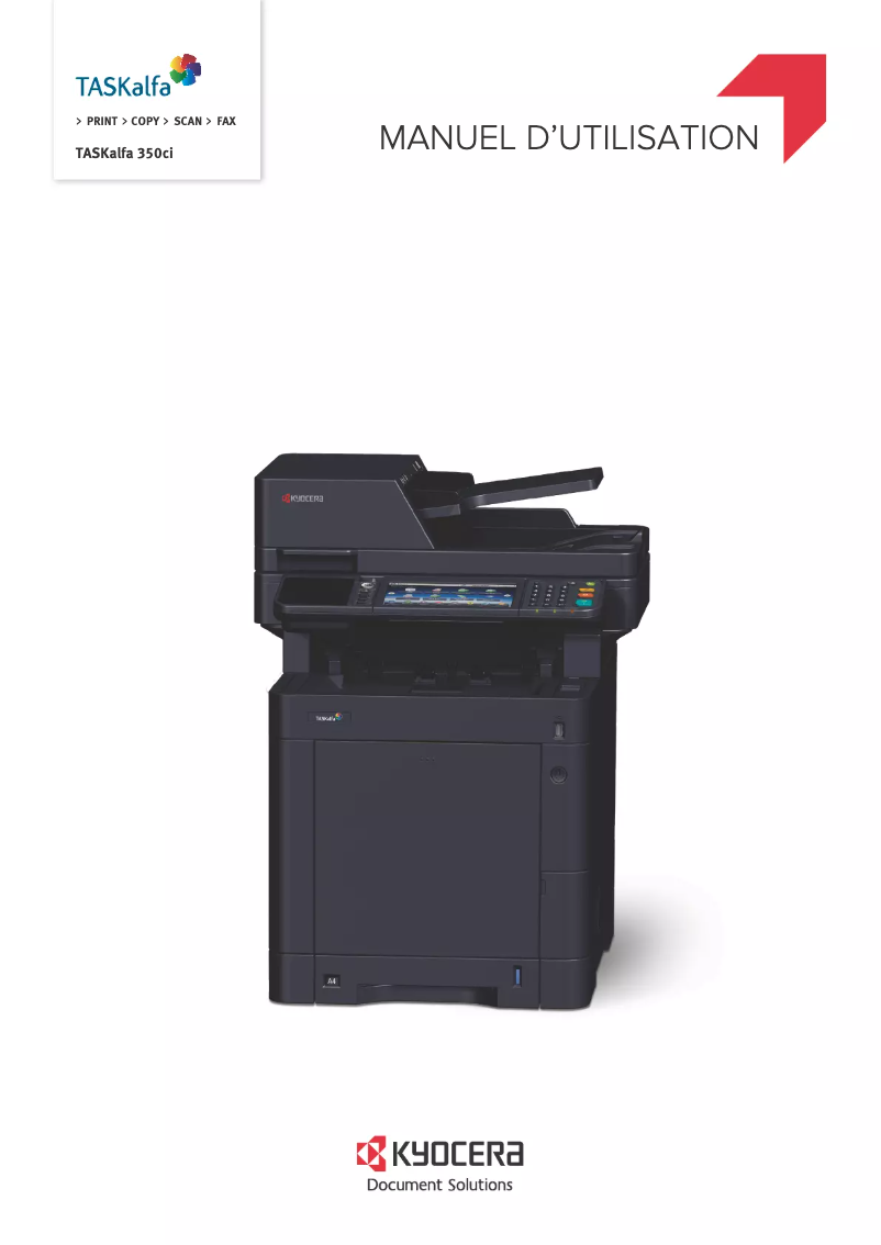 Page 1 de la notice Manuel utilisateur Kyocera TASKalfa 350ci