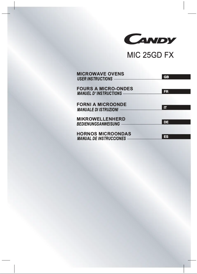 Image de la première page du manuel de l'appareil MIC25GDFX-80