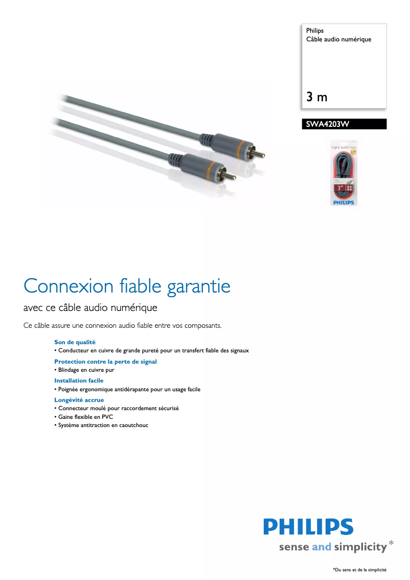 Page n°1 - Fiche technique Philips SWA4203W
