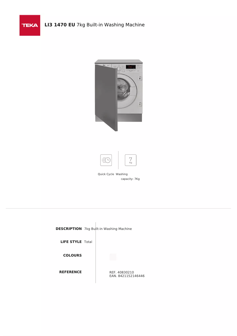 Image de la première page du manuel de l'appareil LI3 1470 EU