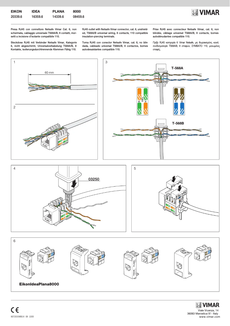 Page 1 de la notice Manuel utilisateur Vimar 16359.6