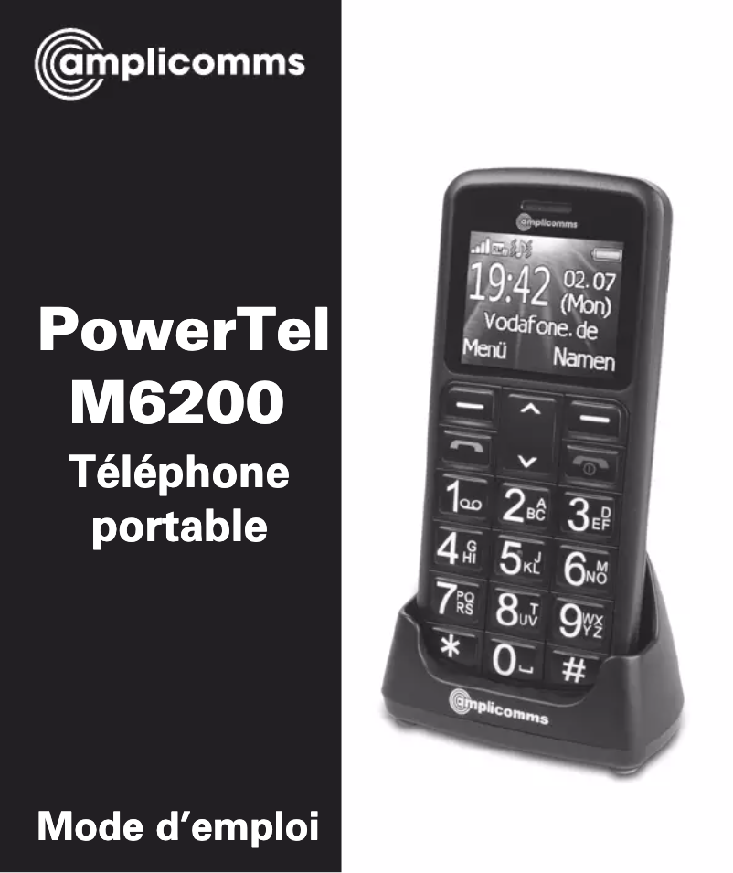 Page n°1 - Manuel utilisateur Audioline PowerTel M6200