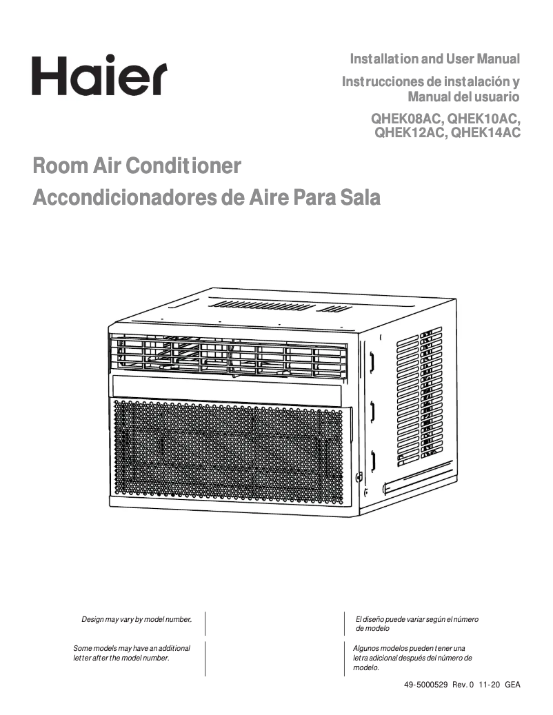 Page 1 de la notice Manuel utilisateur Haier QHEK10AC