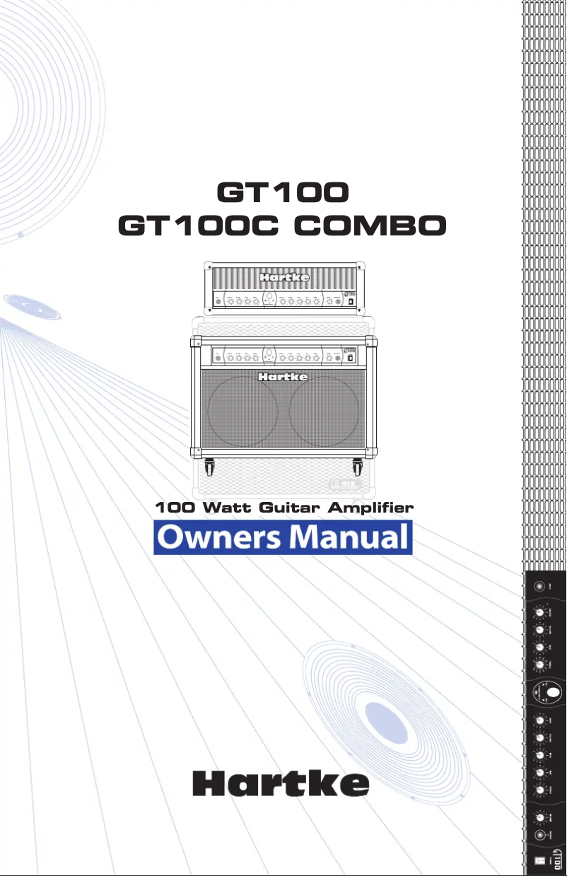 Page n°1 - Manuel utilisateur Hartke GT100C