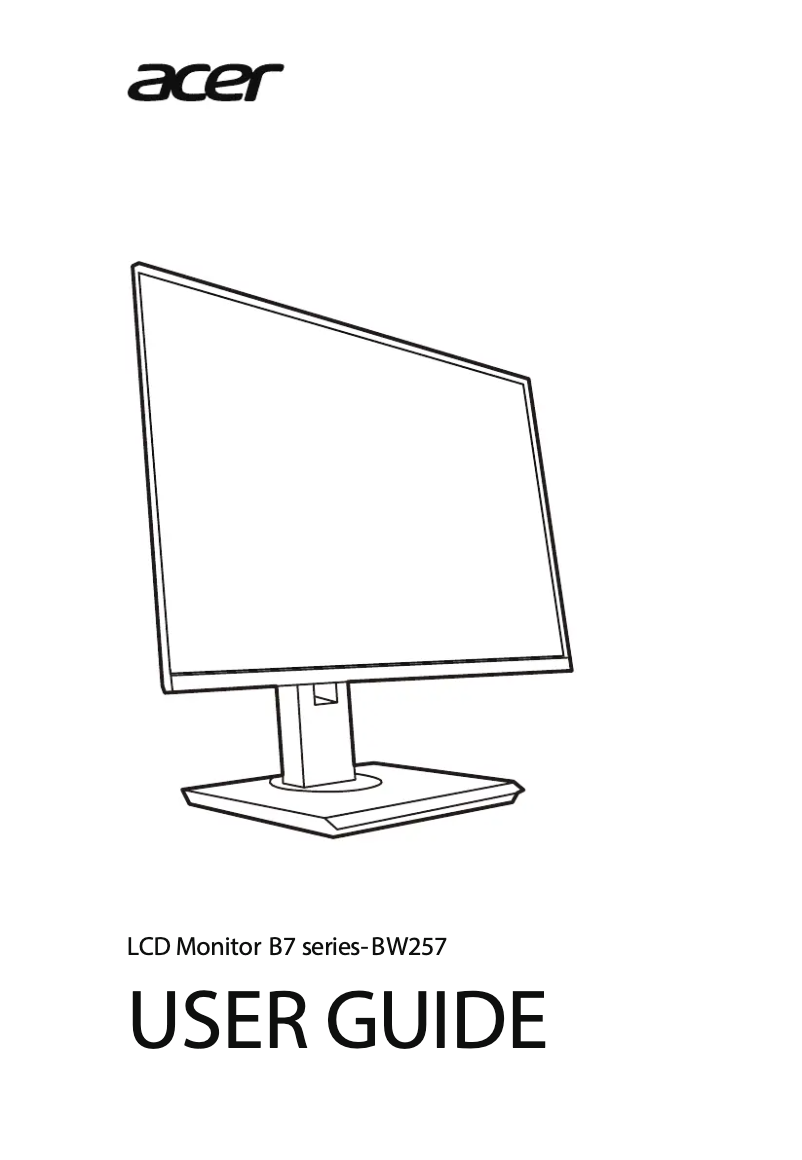 Page n°1 - Guide de démarrage rapide Acer BW257