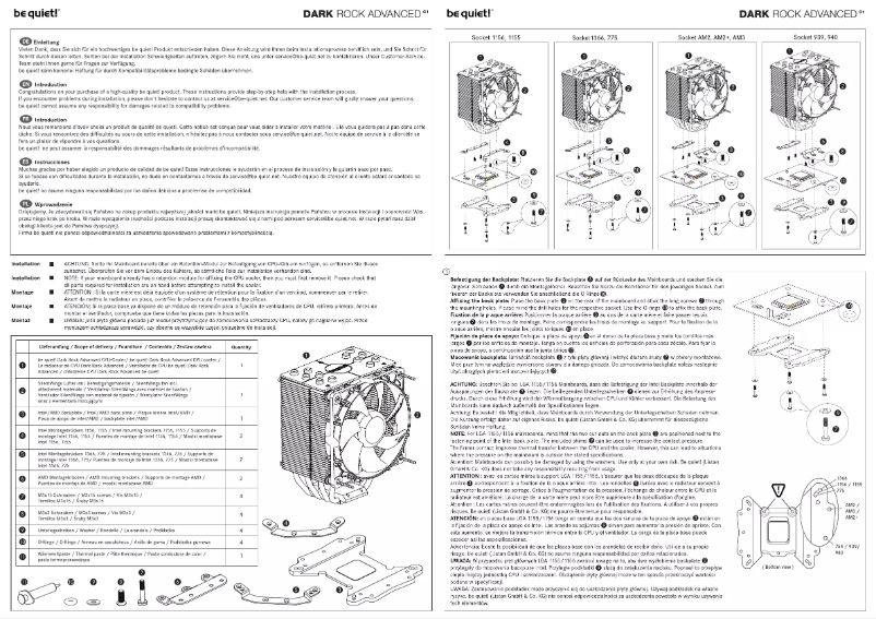 Página 1 del manual Manual de usuario Be Quiet! Dark Rock Advanced
