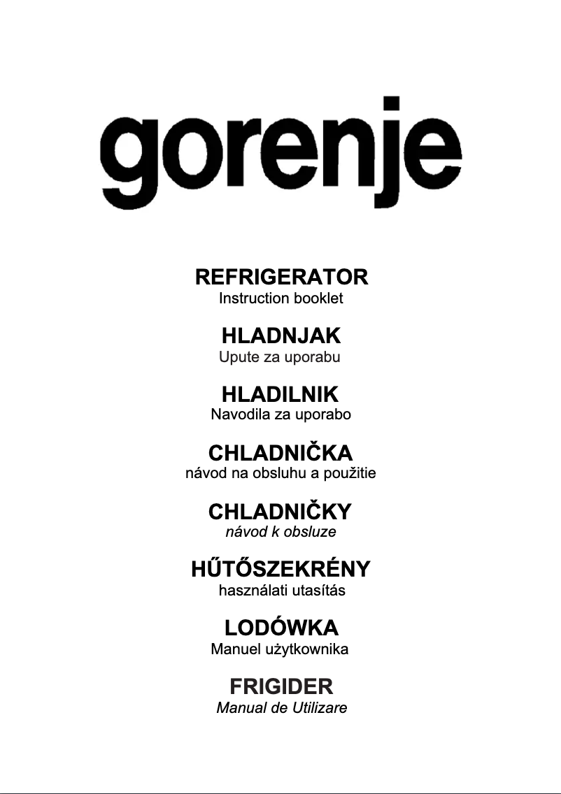 Página 1 del manual Manual de usuario Gorenje KR30914AW