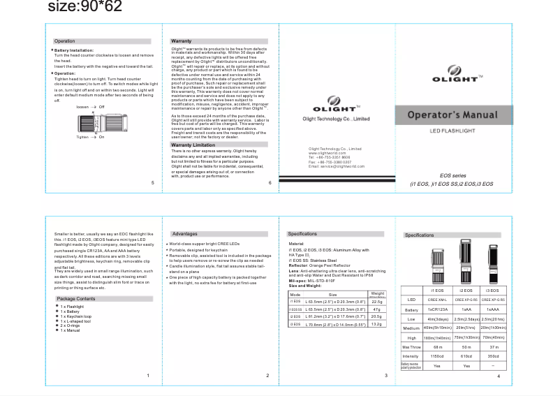 Image de la première page du manuel de l'appareil i2 EOS