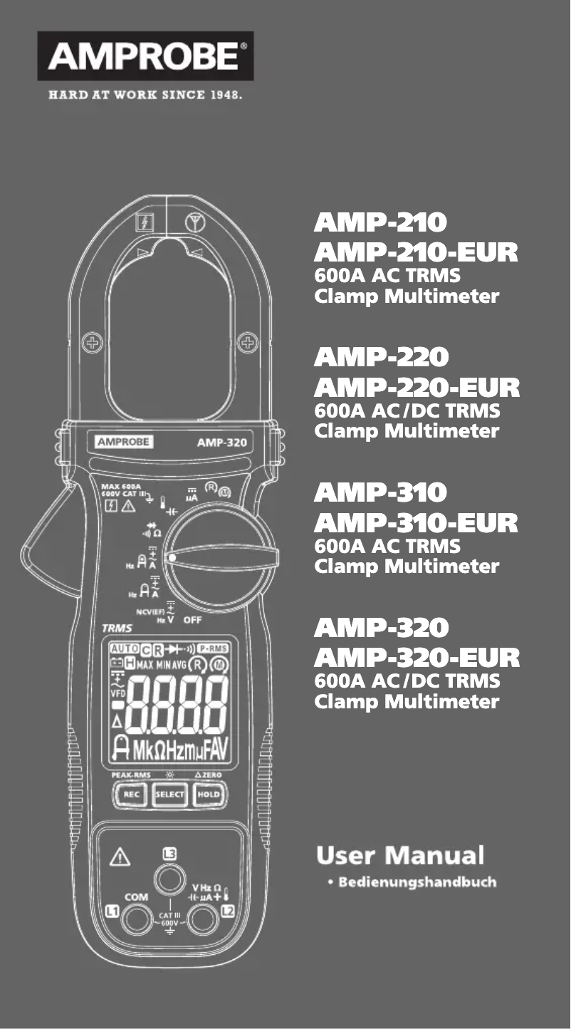 Image de la première page du manuel de l'appareil AMP-310-EUR