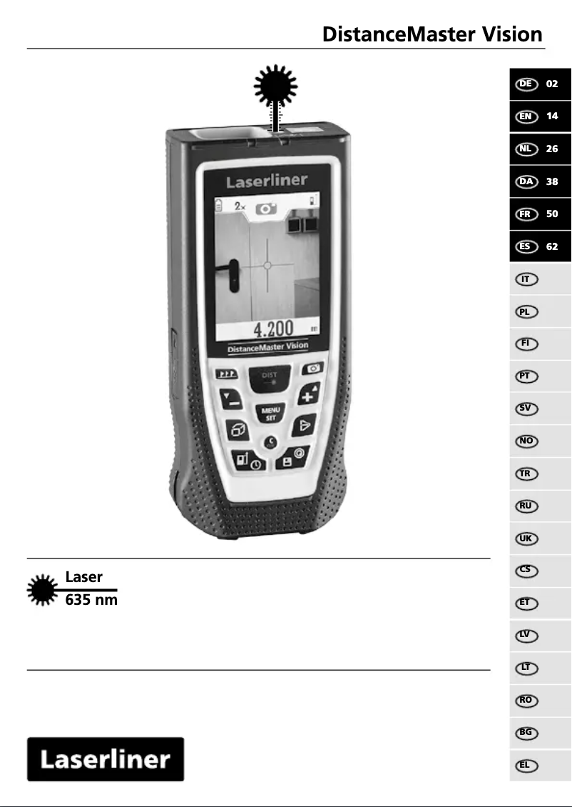 Image de la première page du manuel de l'appareil DistanceMaster Vision