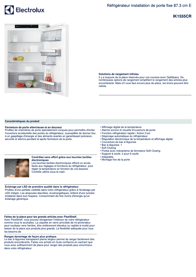 Image de la première page du manuel de l'appareil IK1555CR