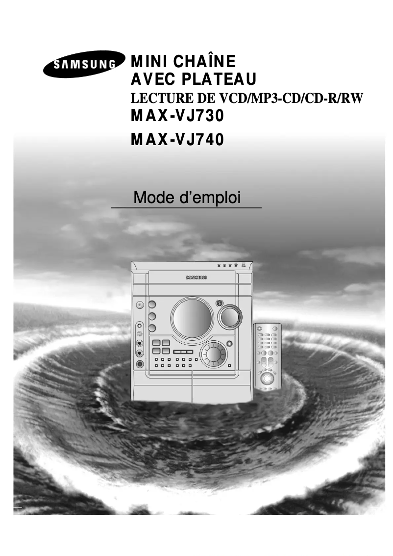 Page 1 de la notice Manuel utilisateur Samsung MAX-VJ730