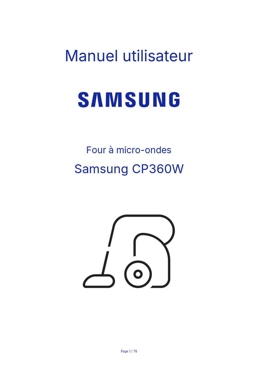 Page n°1 - Manuel utilisateur Samsung CP360W
