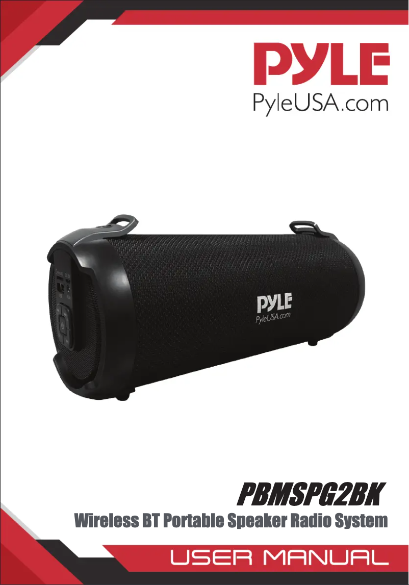 Page n°1 - Manuel utilisateur Pyle PBMSPG2BK