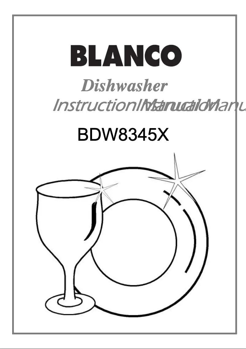 Image de la première page du manuel de l'appareil BDW8345X