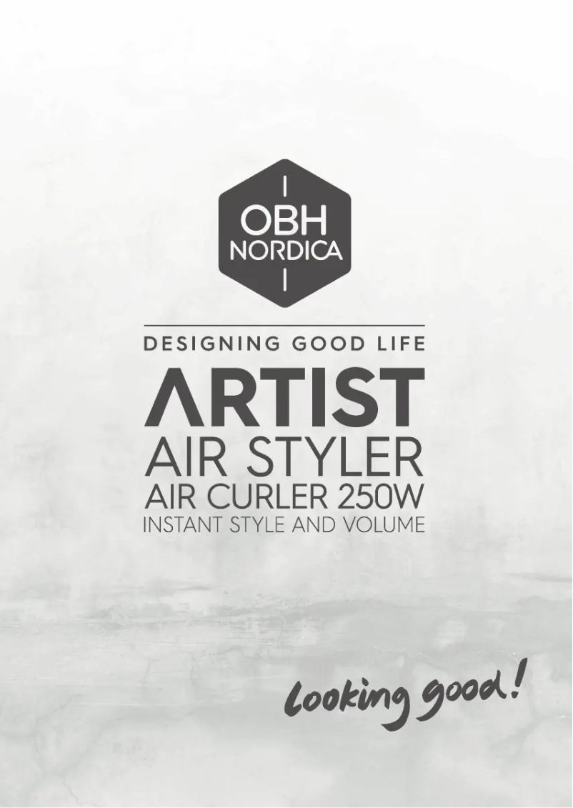 Page 1 of the manual User Manual OBH Nordica Artist 3541