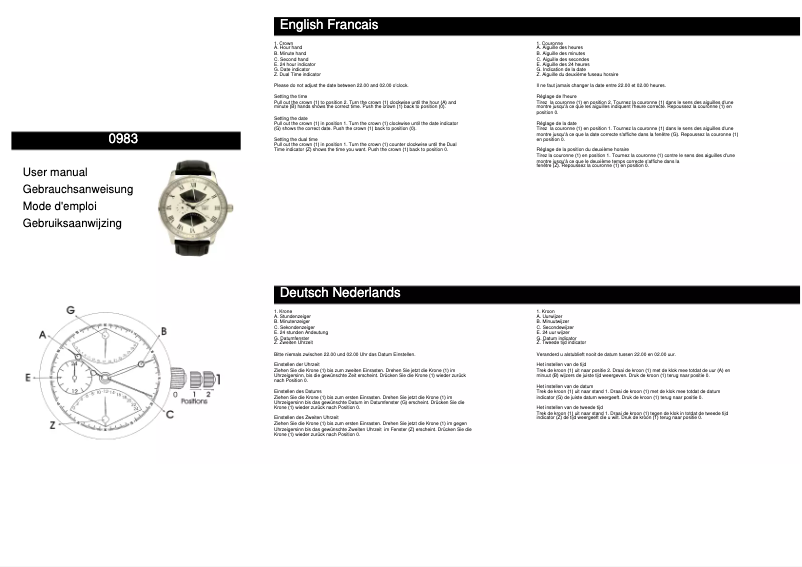 Page n°1 - Manuel utilisateur Davis 0983