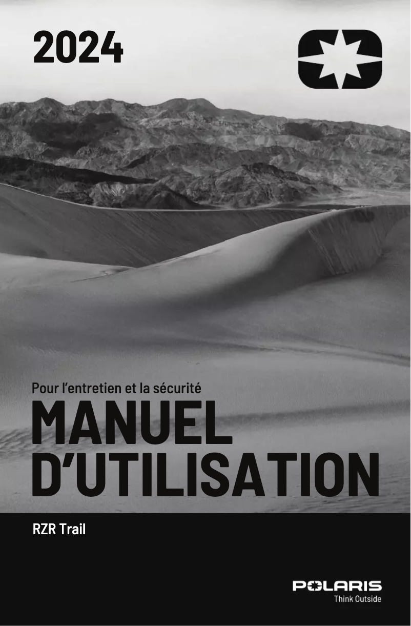 Page 1 de la notice Manuel utilisateur Polaris RZR Trail Ultimate (2024)