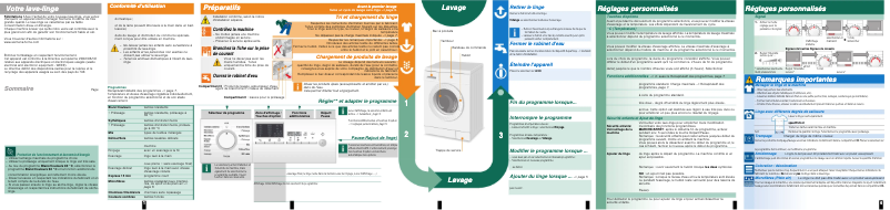 Page n°1 - Manuel utilisateur Siemens WM14E492NL