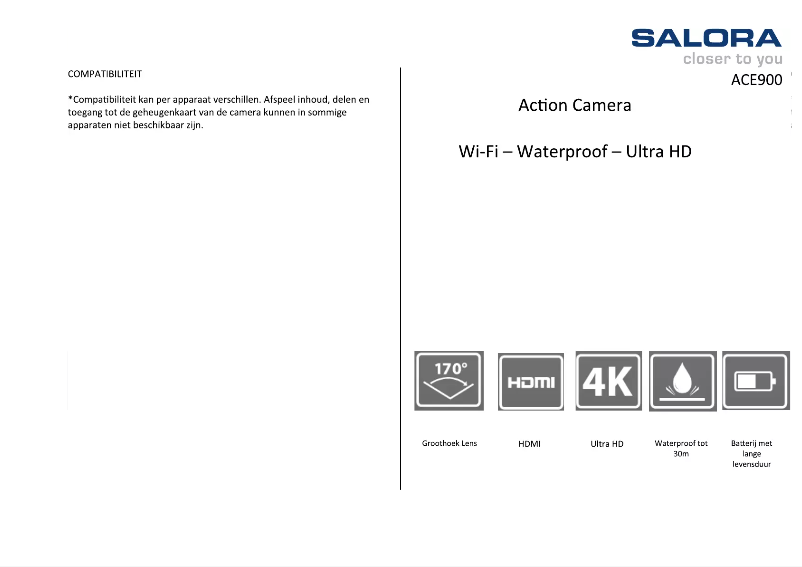 Page n°1 - Manuel utilisateur Salora ACE900