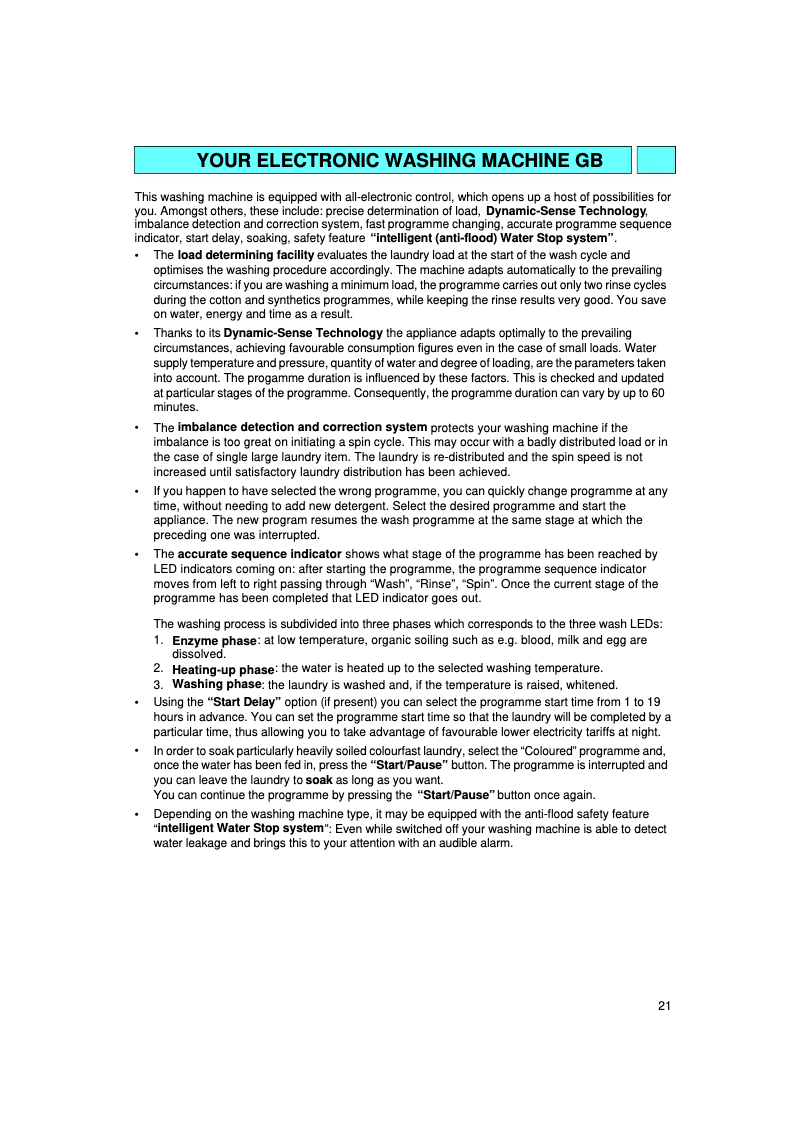 Page 1 de la notice Manuel utilisateur Bauknecht WA 7375W