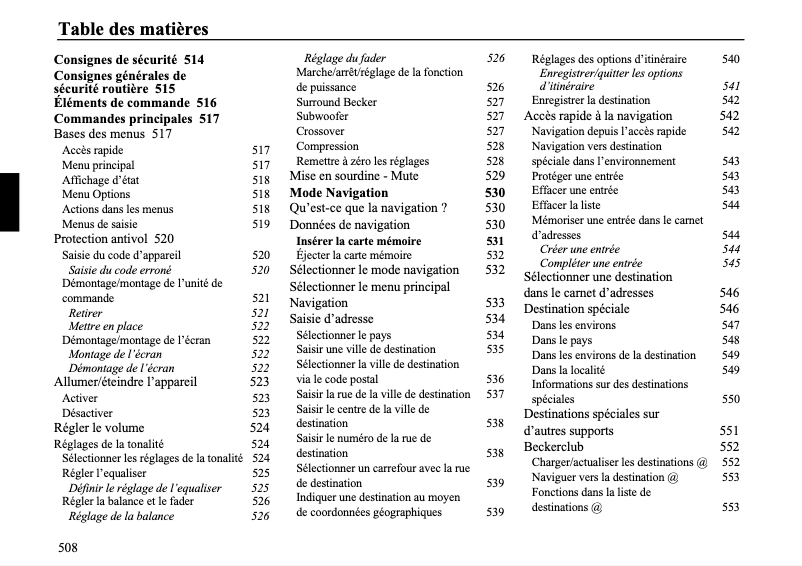 Página 1 del manual Manual de usuario Becker CascadePro 7941