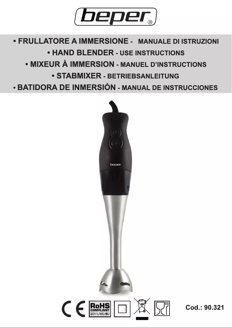 Page 1 de la notice Manuel utilisateur Beper 90.321