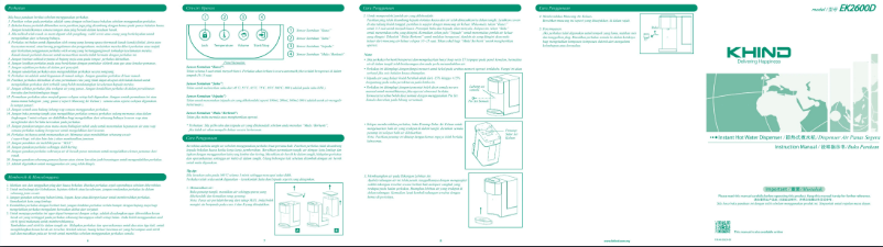 Page n°1 - Manuel utilisateur Khind EK2600D