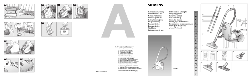 Page 1 de la notice Manuel utilisateur Siemens VS04G2081