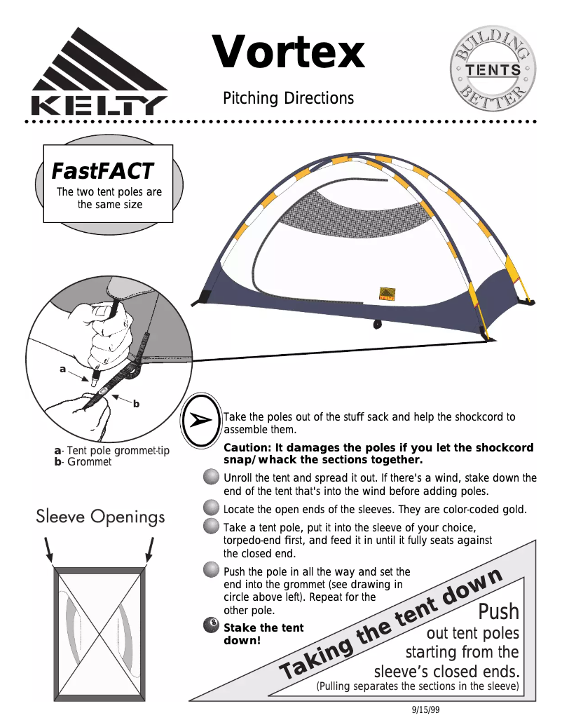 Page n°1 - Manuel utilisateur Kelty Vortex 2